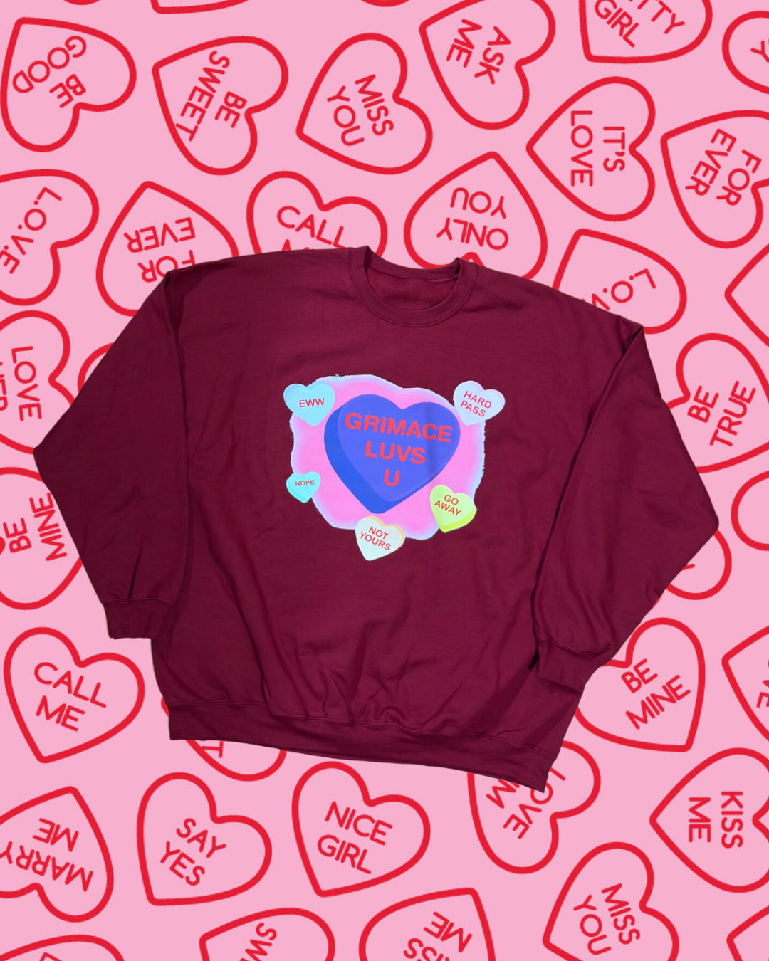 GRIMACE LUVS U SWEATSHIRT
