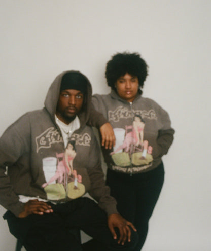GRIMACE “EARTHLY ATTACHMENTS” ZIP UP HOODIE