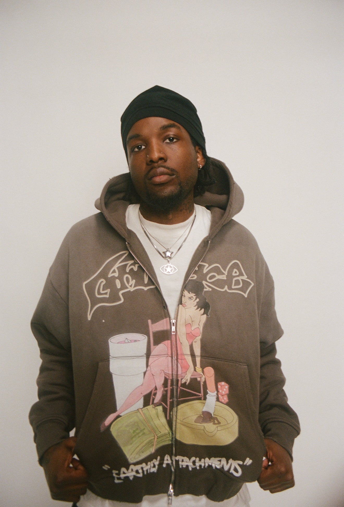 GRIMACE “EARTHLY ATTACHMENTS” ZIP UP HOODIE