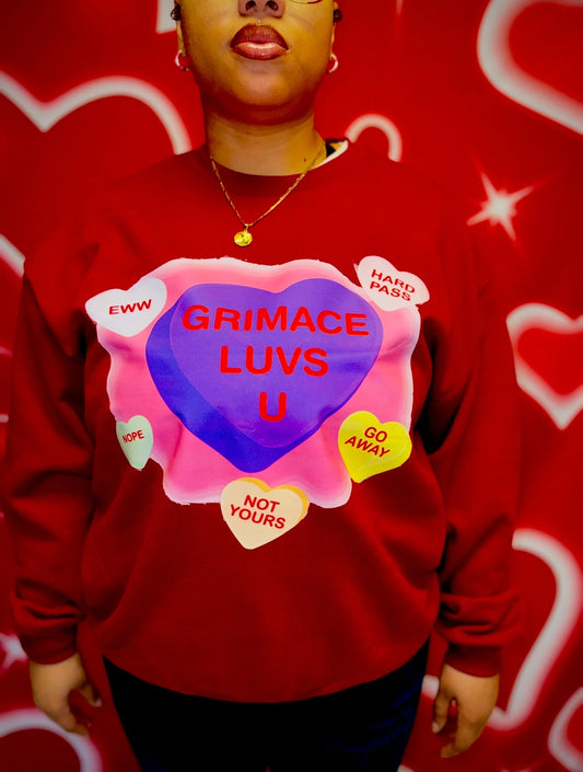 GRIMACE LUVS U SWEATSHIRT