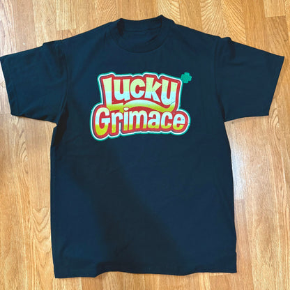LUCKY GRIMACE - BLACK TEE