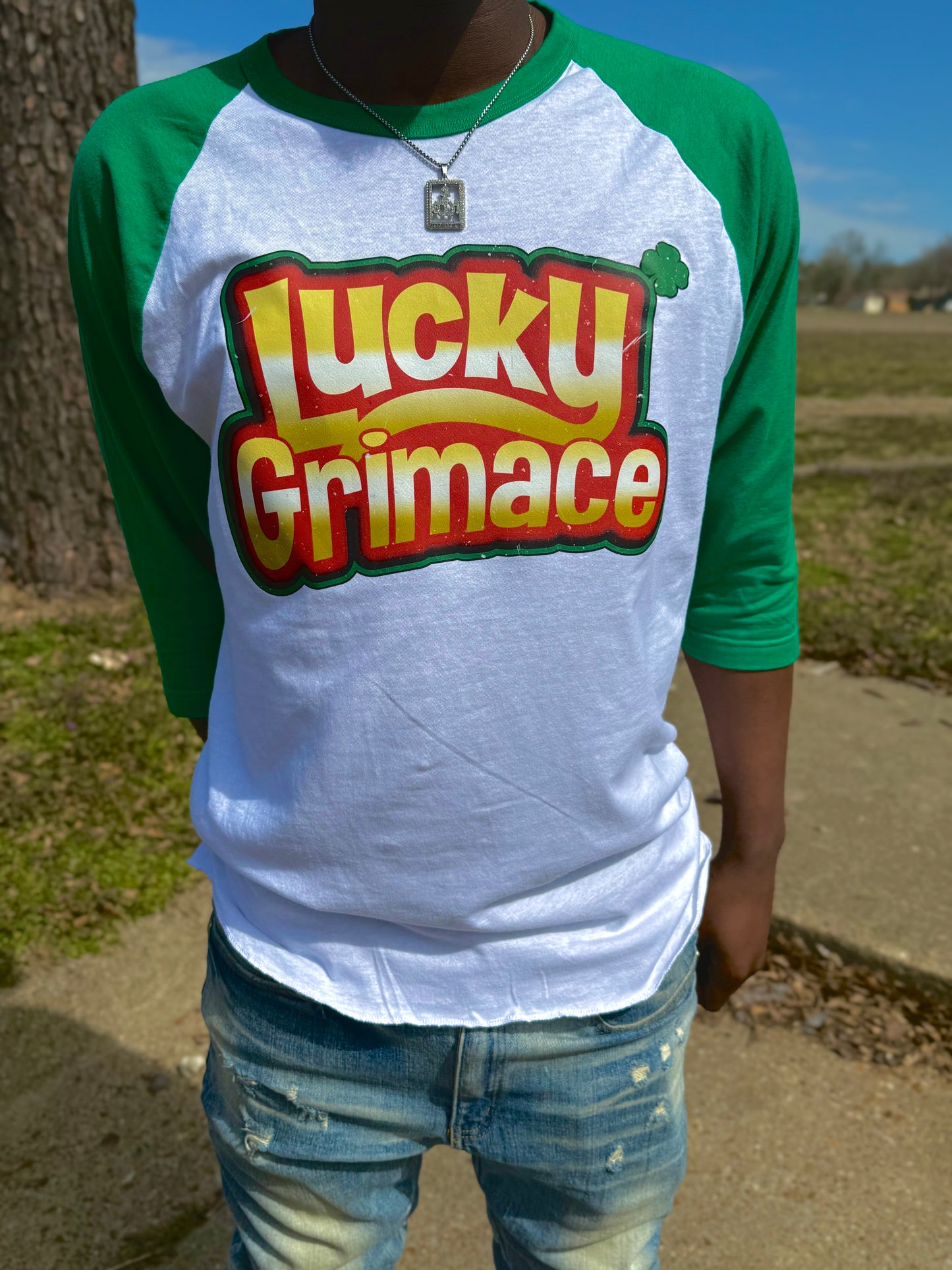 LUCKY GRIMACE - RAGLAN TEE